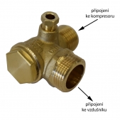 Ventil zpětný vnější 3/4"xvnější 1/2"